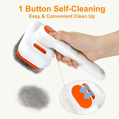 #Summervibes Cat Grooming Brush – Waterproof Steam Deshedding Tool, One-Button Hair Removal Comb for Cats & Dogs, Pet Fur Cleaning & Trimming, Petlovers